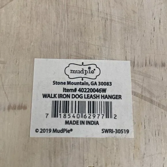 Mudpie WALK Iron Dog Leash Hanger - Picture 5 of 8